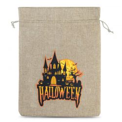 Halloween Burlap Bag (No.2) 30 x 40 cm - natural Jute Bags