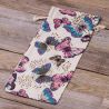 Pouch like linen with printing 16 x 37 cm - natural / butterfly On the move
