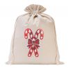 Bag like linen with printing 30 x 40 cm - natural / Christmas Lollipop Christmas bag