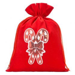 Velvet pouch 26 x 35 cm - Christmas - Lollipop Velvet pouch