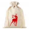 Burlap bag 26 cm x 35 cm - Christmas - Deer Christmas bag