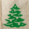Burlap bag 26 cm x 35 cm - Christmas tree Printed organza bags