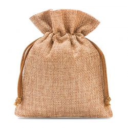 Burlap bag 12 cm x 15 cm - light brown Brown bags