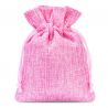 Burlap bag 8 cm x 10 cm - light pink Pink bags