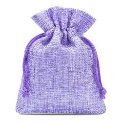 Burlap bag 8 cm x 10 cm - light purple Light purple bags