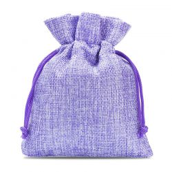 Burlap bag 10 cm x 13 cm - light purple Light purple bags