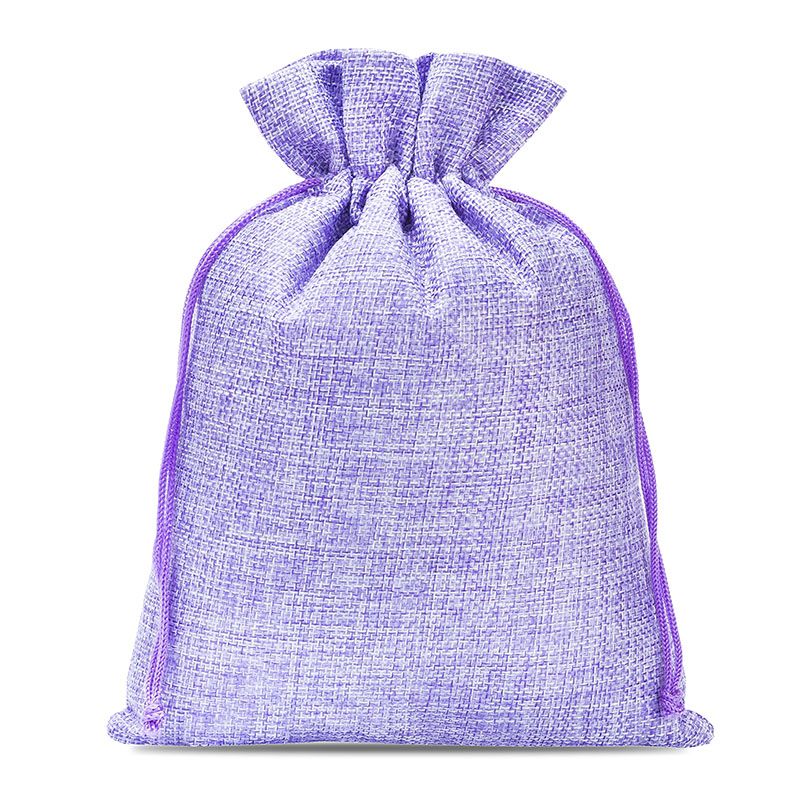 Burlap bag 18 cm x 24 cm - light purple Light purple bags