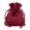 Burlap bag 6 cm x 8 cm - burgundy Burlap bags / Jute bags