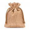 Burlap bag 6 cm x 8 cm - light brown Brown bags