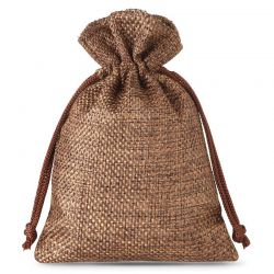Burlap bag 15 cm x 20 cm - dark natural Brown bags