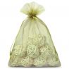 Organza bags 12 x 15 cm - olive green Green bags