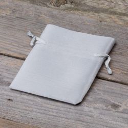 Satin bags 6 x 8 cm - silver Pouches silver / grey
