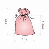 Satin bags 6 x 8 cm - light pink Valentine's Day
