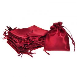 Satin bag 6 x 8 cm - burgundy Valentine's Day