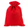 Burlap bag 22 x 30 cm - red Large bags 22x30 cm
