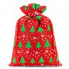 Jute bag 30 x 40 cm - red / Christmas tree Christmas bag