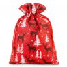 Jute bag 30 x 40 cm - red / reindeer Christmas bag