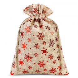 Jute bag 30 cm x 40 cm - natural / stars Christmas bag