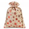 Jute bag 40 x 55 cm - natural / stars Christmas bag