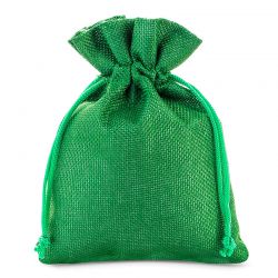 Burlap bags 15 x 20 cm - green Green bags