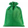 Burlap bags 26 x 35 cm - green Green bags