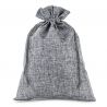 Burlap bag 22 x 30 cm - grey Pouches silver / grey