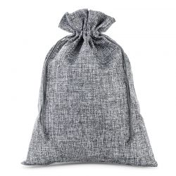 Jute bag 26 cm x 35 cm - grey Pouches silver / grey