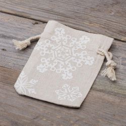 Pouches like linen with printing 10 x 13 cm - natural / snow Industries & Packaging for...