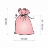 Organza bags 40 x 55 cm - light pink For children
