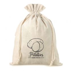 Bag like linen with printing 35 x 50 cm - for potatoes (EN) Large bags 35x50 cm