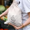 Bag like linen with printing 30 x 40 cm - for garlic (PL) Lifehacks – clever ideas