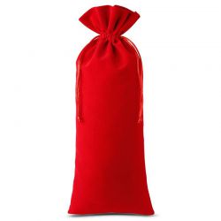 Velvet pouches 11 x 20 cm - red Medium bags 11x20 cm