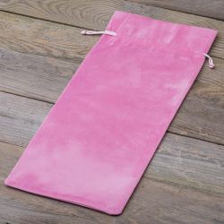 Velvet pouches 11 x 20 cm - light pink For children