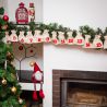 Advent calendar jute bags sized 12 x 15 cm - natural bright colour + red numbers All products