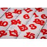 Advent calendar jute bags sized 12 x 15 cm - natural bright colour + red numbers Marketing gadgets