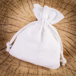 Cotton pouches 8 x 10 cm - white White bags