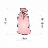 Velvet pouches 11 x 20 cm - light pink Medium bags 11x20 cm