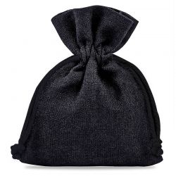 Cotton pouches 10 x 13 cm - black Small bags 10x13 cm