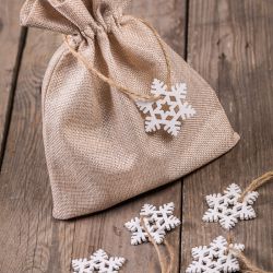 Wooden stars 4,5 x 5 cm - white Holidays and special occasions