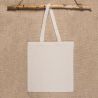Cotton grocery tote bag 38 x 42 cm with long handles - natural Natural light bags