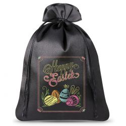 Satin bag, sized 26 x 35 cm- Easter egg chalk effect Occasional bags