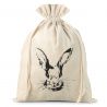 Bag like linen, sized 26 x 35 cm, featuring a bunny print Occasional bags