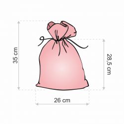 Bag like linen, sized 26 x 35 cm, featuring a bunny print Printed organza bags