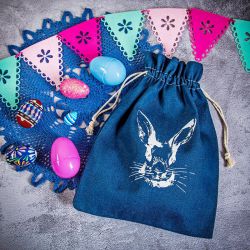 26 x 35 cm denim bag with a bunny print All products