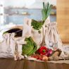 Grocery like linen bags (3 pcs) and cotton shopping bags (2 pcs) (DE) Shopping bags with handles
