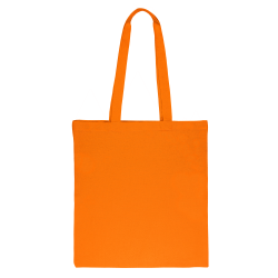Cotton grocery tote bag 38 x 42 cm with long handles - orange Orange bags