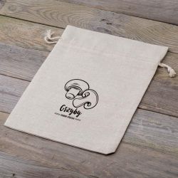 Bag like linen with printing 30 x 40 cm - for mushrooms Bags with quick and easy closure