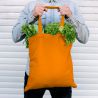 Cotton grocery tote bag 38 x 42 cm with long handles - orange Shopping bags with handles