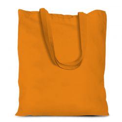 Cotton grocery tote bag 38 x 42 cm with long handles - orange Women's Day
