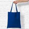 Cotton grocery tote bag 38 x 42 cm with long handles - blue Blue bags